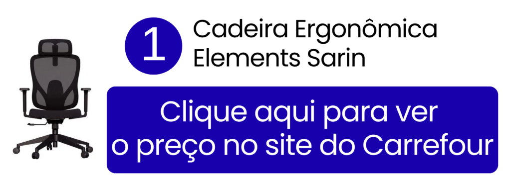 Cadeira de escritório ergonômica Elements Sarin no Carrefour.