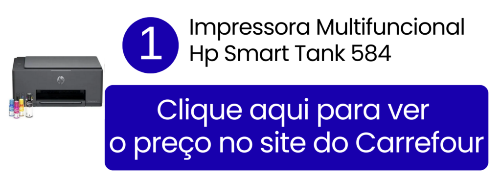 Impressora HP Smart Tank 584 tanque de tinta de alta performance no Carrefour.