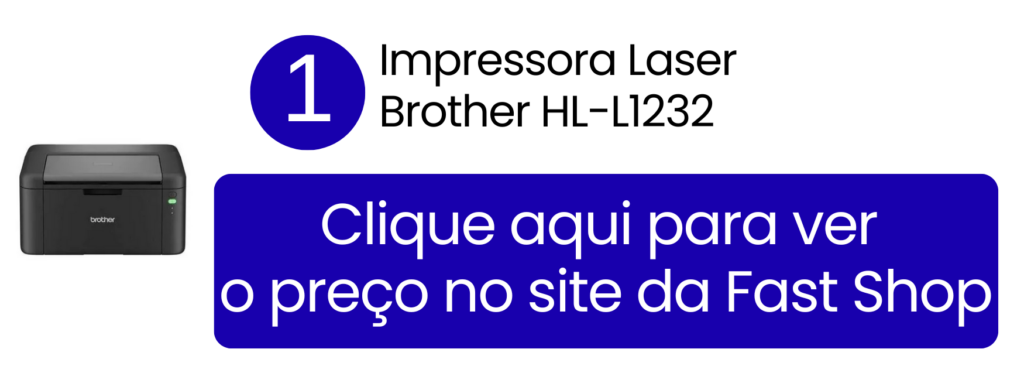 Comprar impressora laser Brother HL-L1232 monocromática com Wi-Fi na Fast Shop.