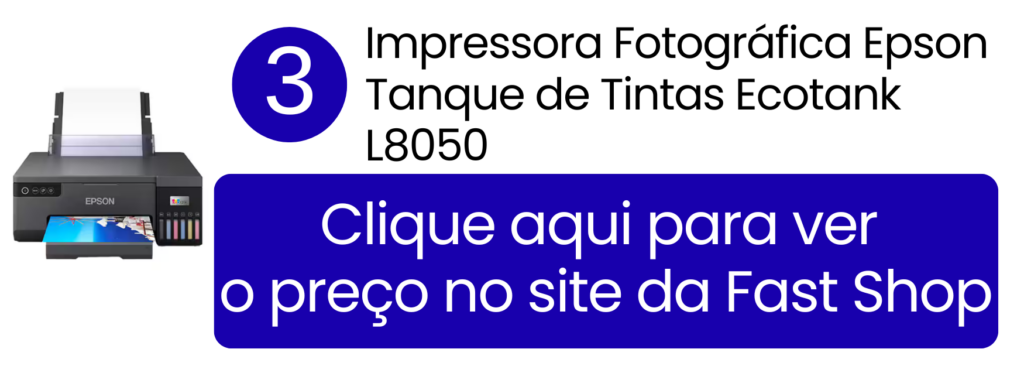 Consistência e alta qualidade em grandes volumes de impressão na Epson L8050 na Fast Shop.