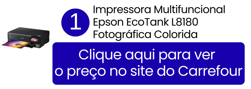 Detalhes da impressão sem borda e fidelidade de cor da Epson L8180 no Carrefour.
