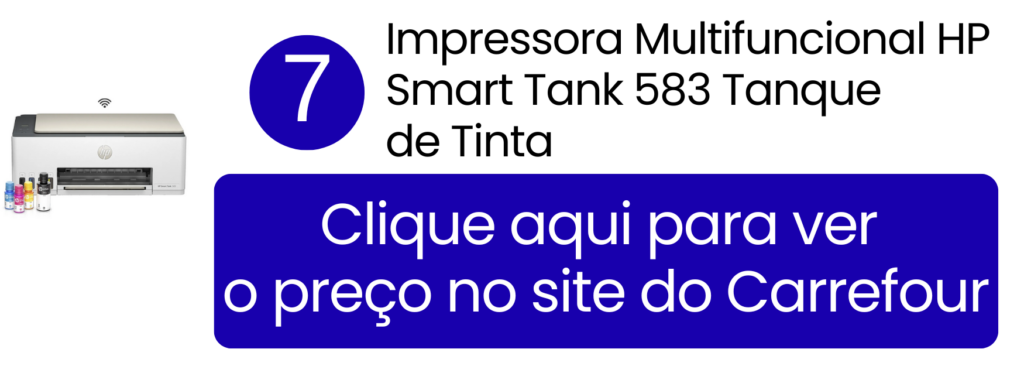 HP Smart Tank 583 versátil para diferentes tipos de personalizados no Carrefour.