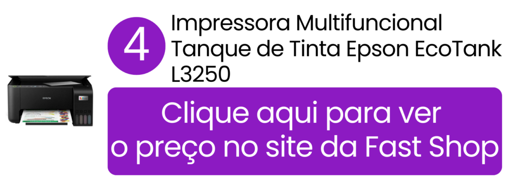 Multifuncional Epson EcoTank L3250 wireless com tanque de tinta na Fast Shop.