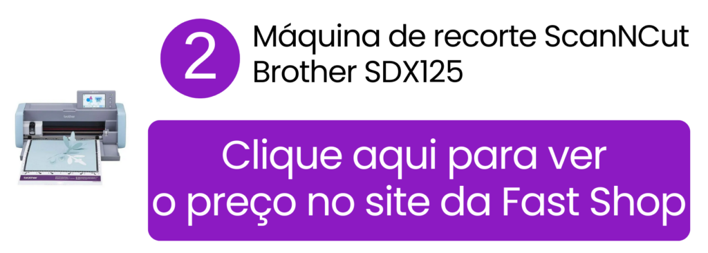 Funcionalidade de scanner da Brother SDX125 facilitando o recorte na Fast Shop.