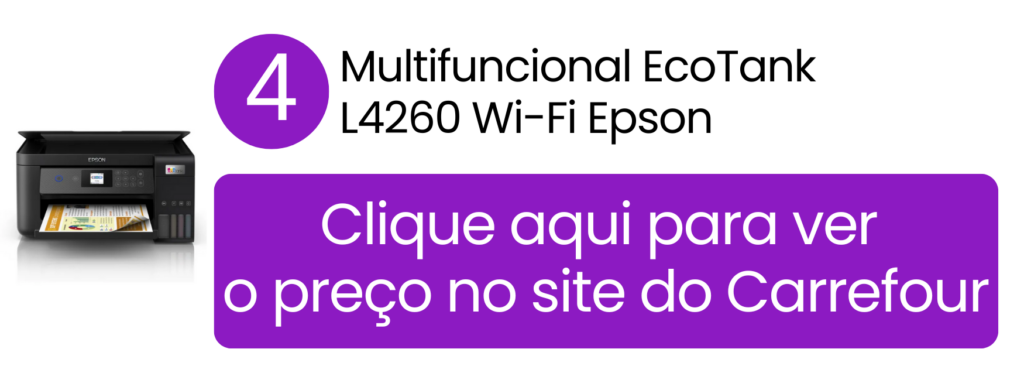 Epson L4260 com impressão frente e verso automática para produtividade no Carrefour.