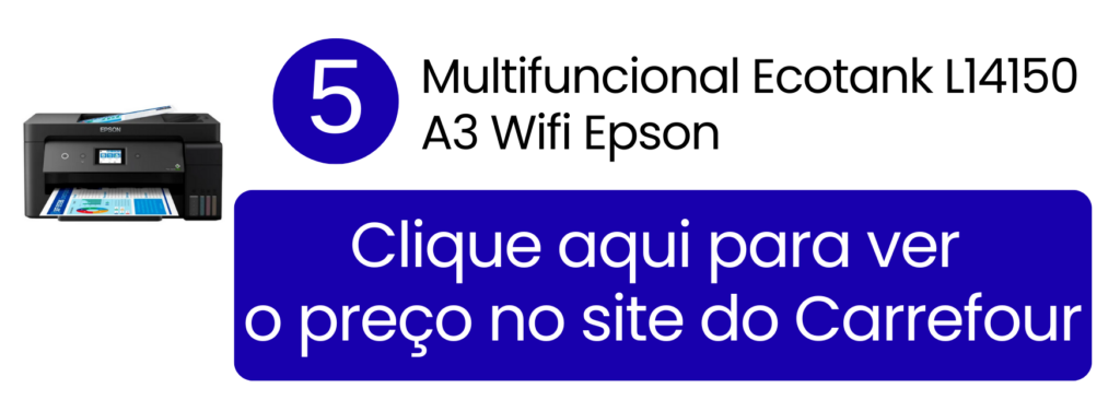 Versatilidade do formato A3 para grandes artes de sublimação na Epson L14150.