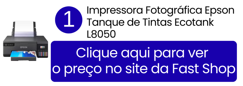 Comprar impressora fotográfica Epson EcoTank L8050 na Fast Shop.