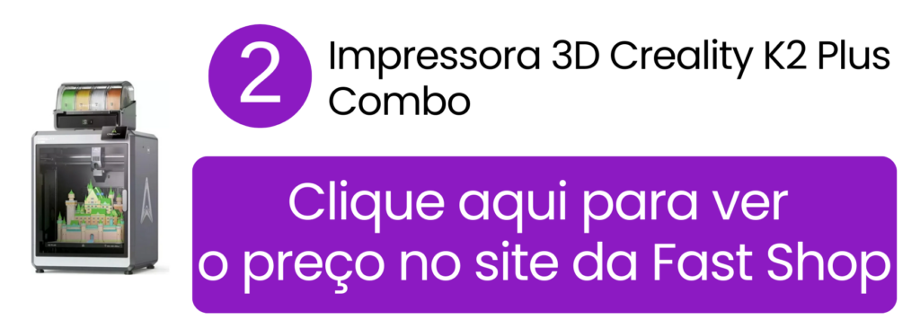 Ampla área de impressão interna da Creality K2 Plus permitindo criar peças de cosplay inteiras.