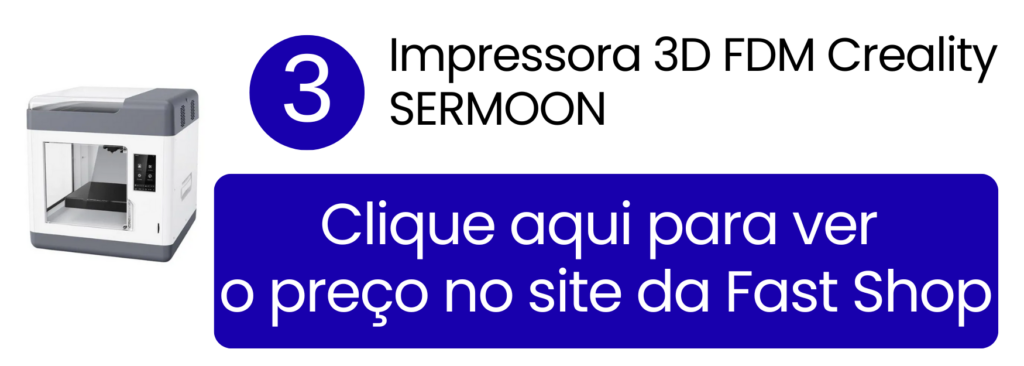 Proteção no manuseio e design moderno da estrutura fechada da Creality Sermoon V1 na Fast Shop.