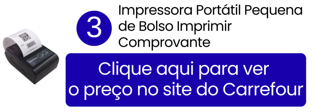 Emissão rápida de etiquetas e comprovantes comerciais com o modelo extremamente compacto de bolso no Carrefour.
