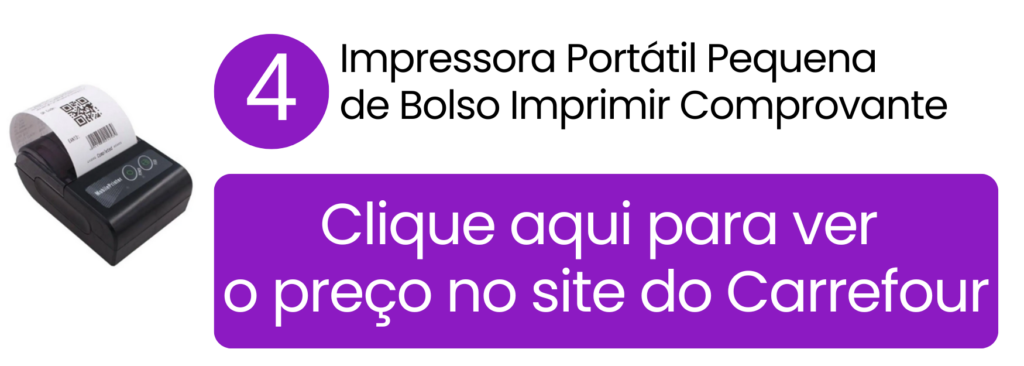 Emissão rápida de etiquetas e comprovantes comerciais com o modelo extremamente compacto de bolso no Carrefour.