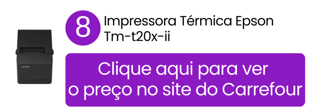 Funcionamento estável e de alta produtividade para emissão de recibos comerciais com a Epson TM-T20X-II no Carrefour.