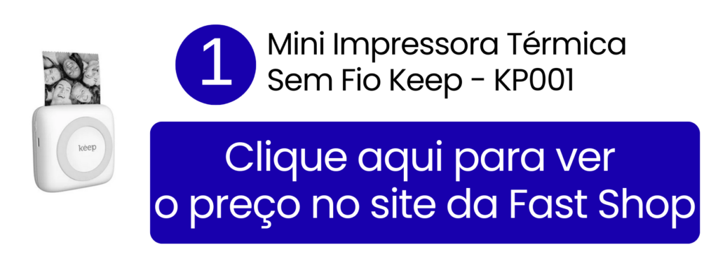 Impressão rápida de listas e lembretes para planners diretamente pelo celular com a Keep KP001 na Fast Shop.