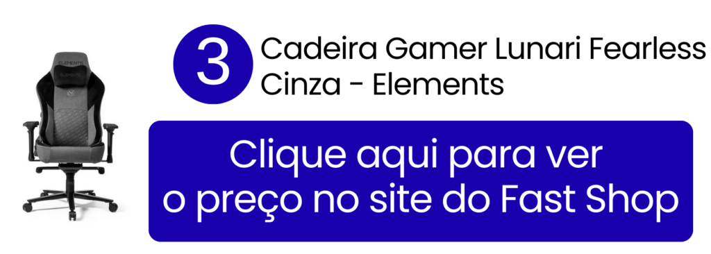 Integração inteligente com os móveis da casa através do tom cinza moderno na cadeira Elements da Fast Shop.