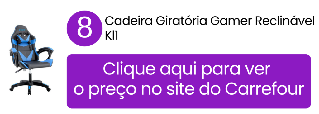 Mobilidade facilitada pelo sistema rotatório e encosto com inclinação no modelo acessível KL1 do Carrefour.