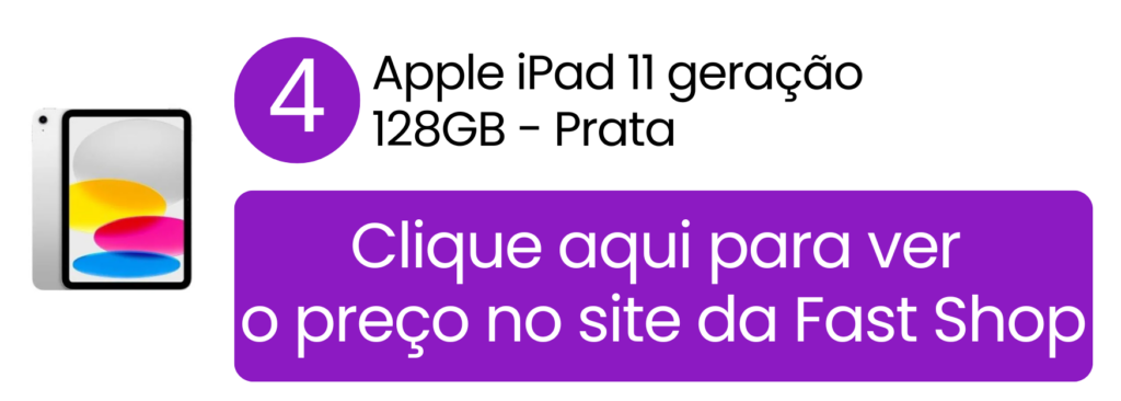 Praticidade e leveza do iPad de 11ª geração sendo utilizado para pesquisas rápidas na biblioteca da faculdade.