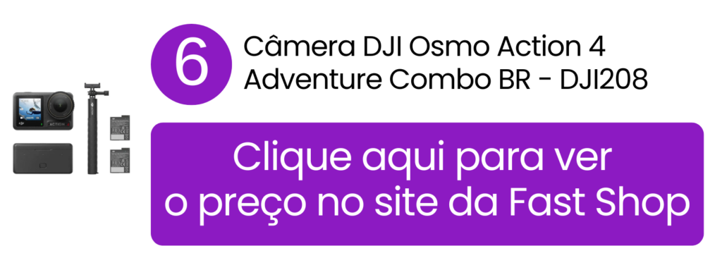 Tenha mais acessórios para suas aventuras comprando a DJI Osmo Action 4 Adventure na Fast Shop.