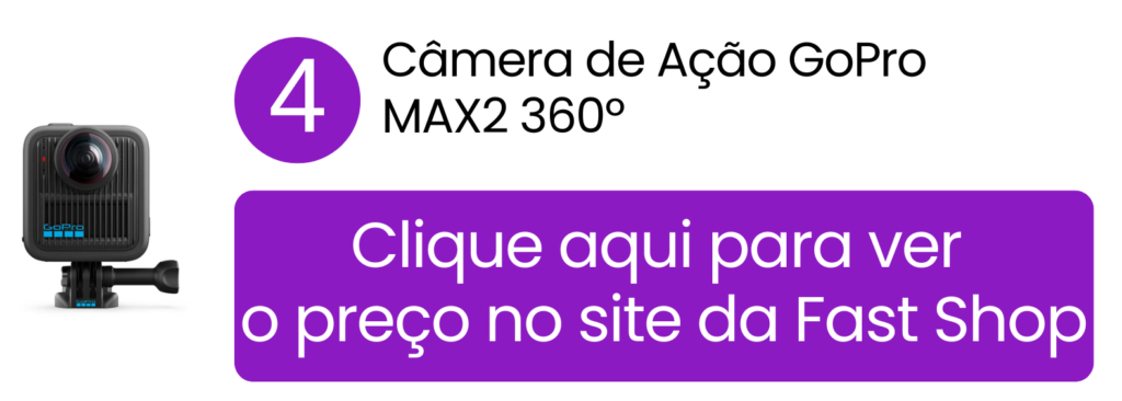 Imagem de destaque da GoPro MAX2 360º, perfeita para registros imersivos e criativos.