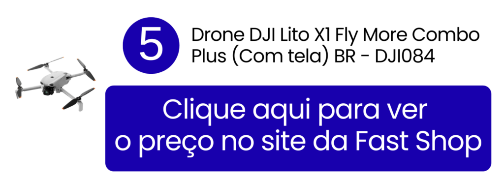 Otimize suas gravações em viagens garantindo o Drone DJI Lito X1 Fly More Combo Plus na Fast Shop.