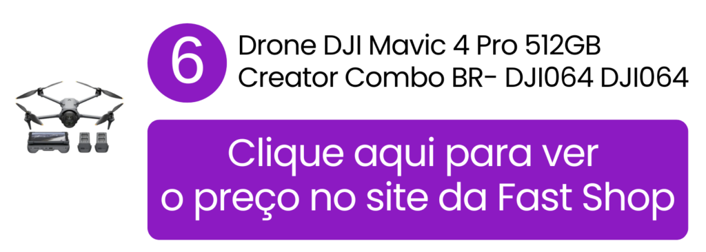 Eleve o nível profissional do seu trabalho adquirindo o robusto Drone DJI Mavic 4 Pro na loja da Fast Shop.