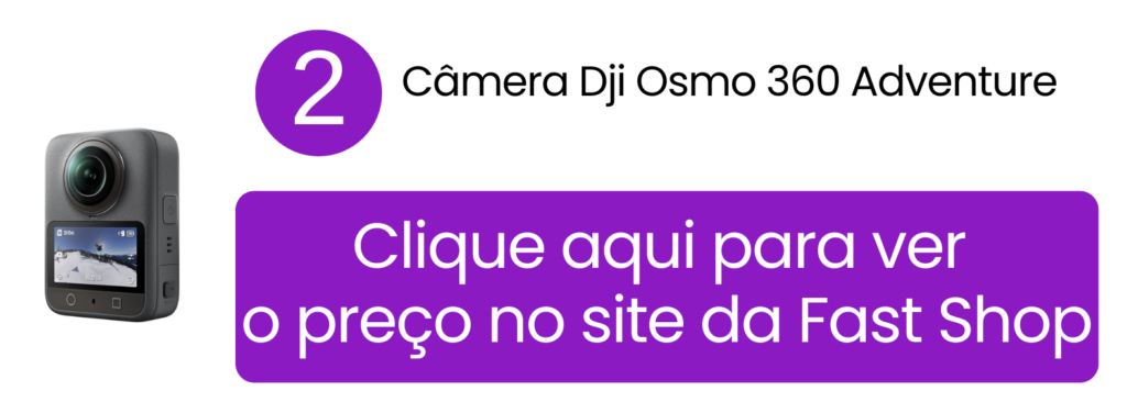 Garanta a criativa DJI Osmo 360 Adventure comprando na loja virtual da Fast Shop.