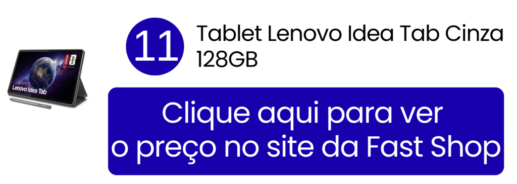 Excelente nitidez visual na tela de 11 polegadas do Lenovo Idea Tab reproduzindo vídeos.