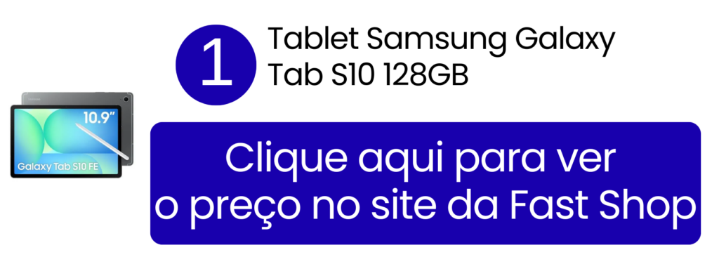 Tablet Galaxy Tab S10 FE apoiado na capa Smart Book Cover durante uma reunião virtual de negócios.